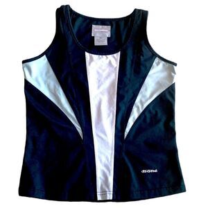 Bolle’ black grey white tennis workout tank top XS